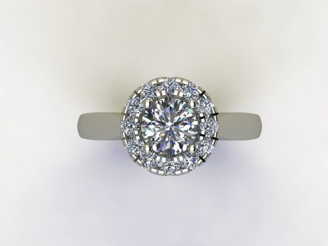 10067 diamond halo engagement ring 3D print model_3