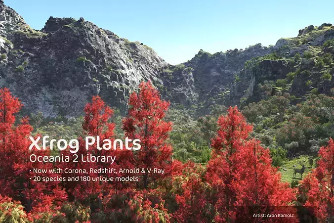 2020 XfrogPlants Oceania 2 Library  3D model