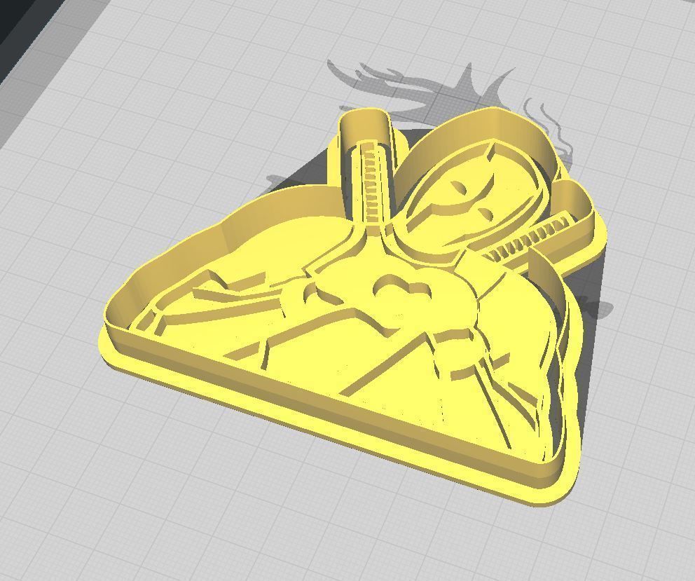 Deadpool Love Cookie and Fondant Cutter with Embosser 3D print model_1