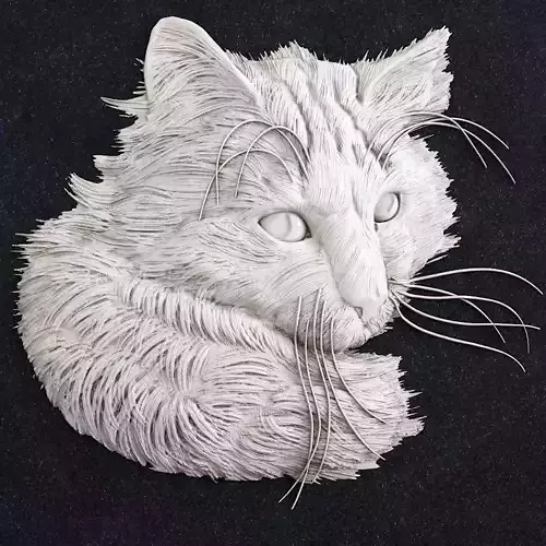 Jewelry pendant cat head 2 3D print model