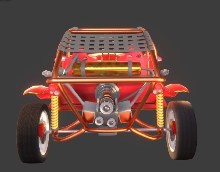 Desert Buggy Vehicle By Gorgan 3D model_9