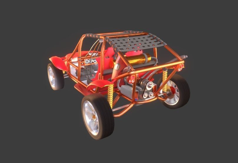 Desert Buggy Vehicle By Gorgan 3D model_5