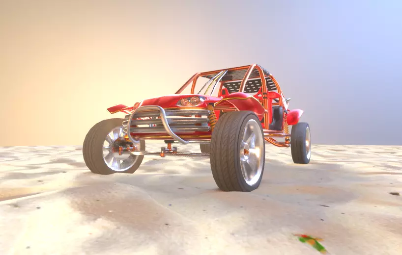Desert Buggy Vehicle By Gorgan 3D model_0