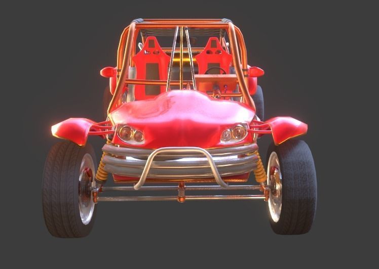 Desert Buggy Vehicle By Gorgan 3D model_8