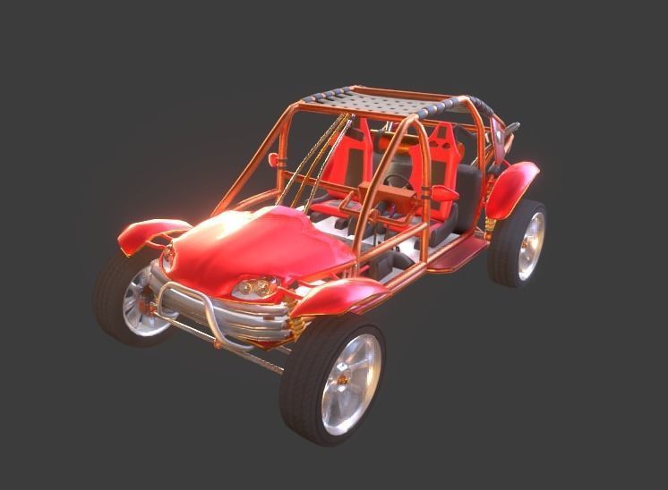 Desert Buggy Vehicle By Gorgan 3D model_4