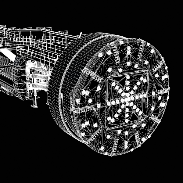 Tunnel Boring Machine TBM 3D model_6