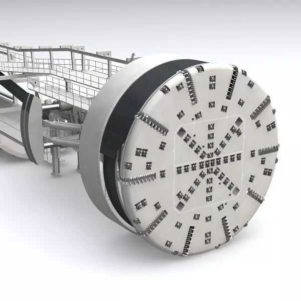 Tunnel Boring Machine TBM 3D model_0