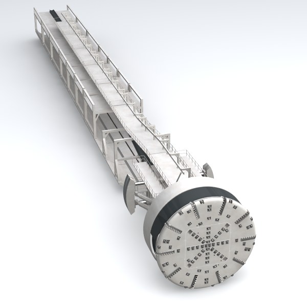 Tunnel Boring Machine TBM 3D model_2