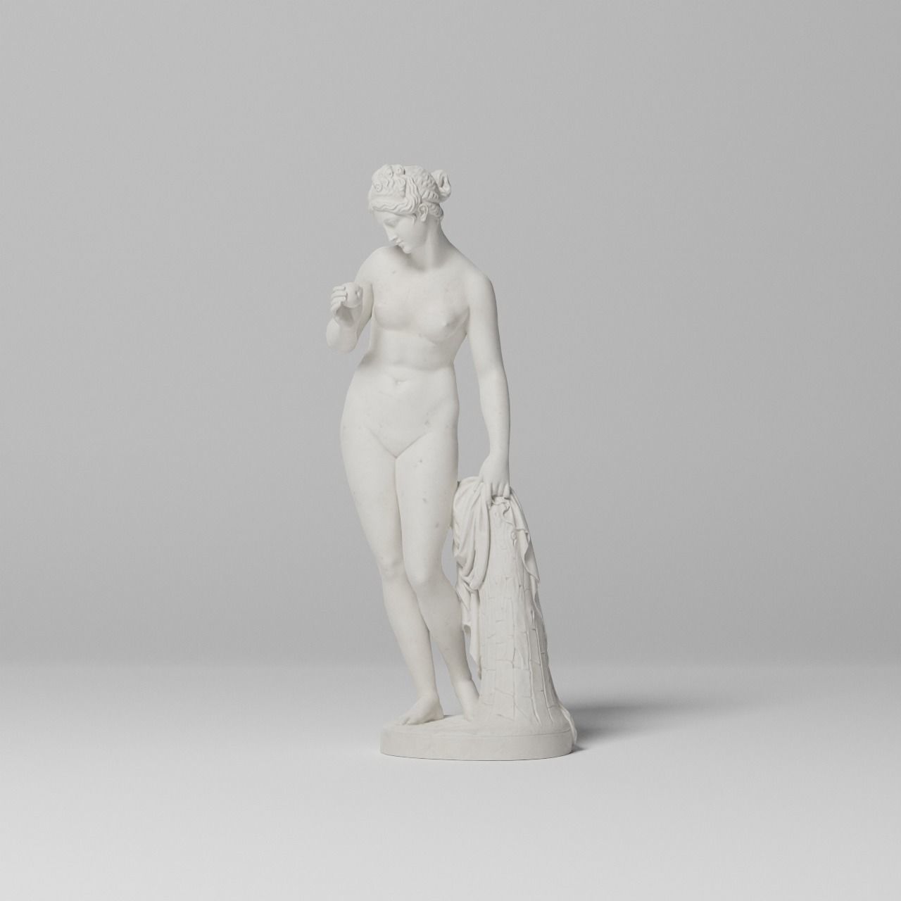 Venus with the Apple Sculpture VR AR Mobile-ready Game-ready Low-poly 3D model_3