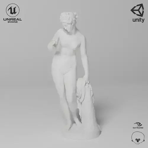 Venus with the Apple Sculpture VR AR Mobile-ready Game-ready Low-poly 3D model