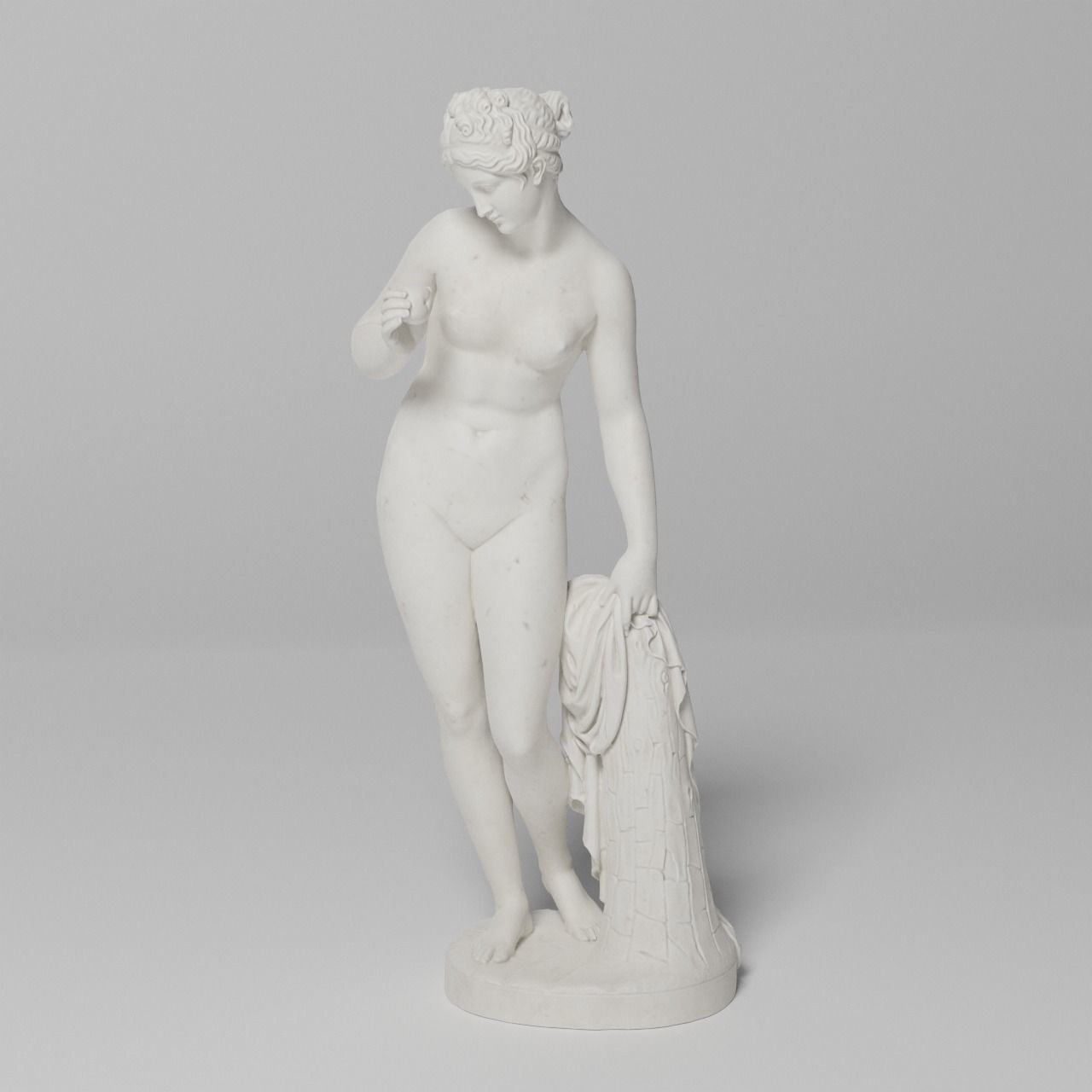 Venus with the Apple Sculpture VR AR Mobile-ready Game-ready Low-poly 3D model_2