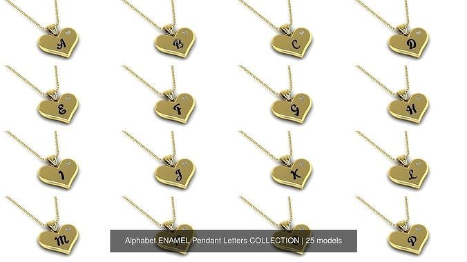 Alphabet ENAMEL Pendant Letters COLLECTION 