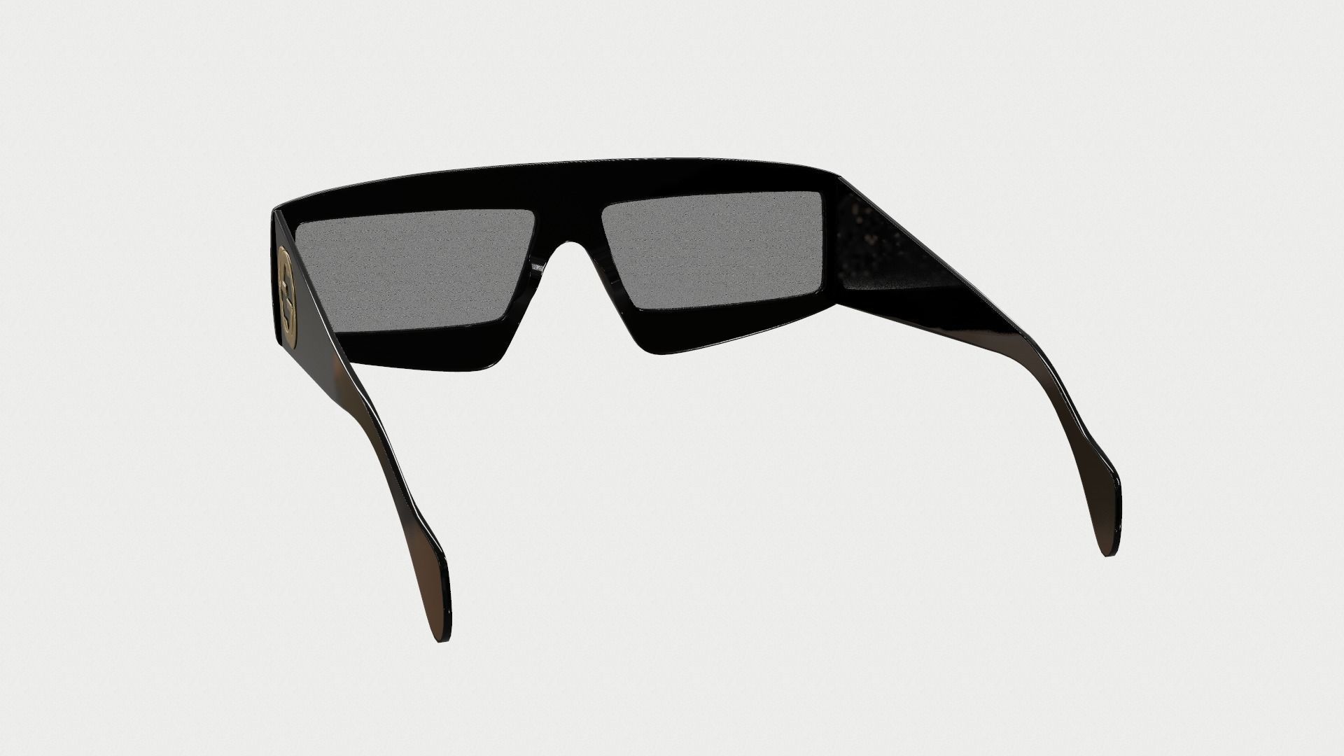 Gucci Rectangular Sunglasses Low-poly 3D model_10
