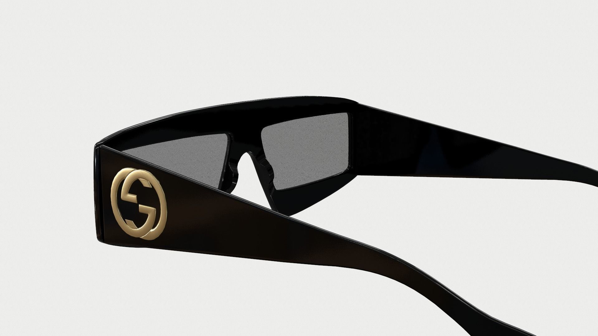 Gucci Rectangular Sunglasses Low-poly 3D model_11