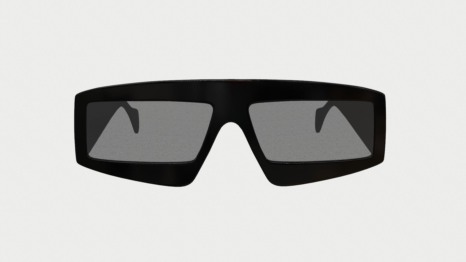 Gucci Rectangular Sunglasses Low-poly 3D model_7