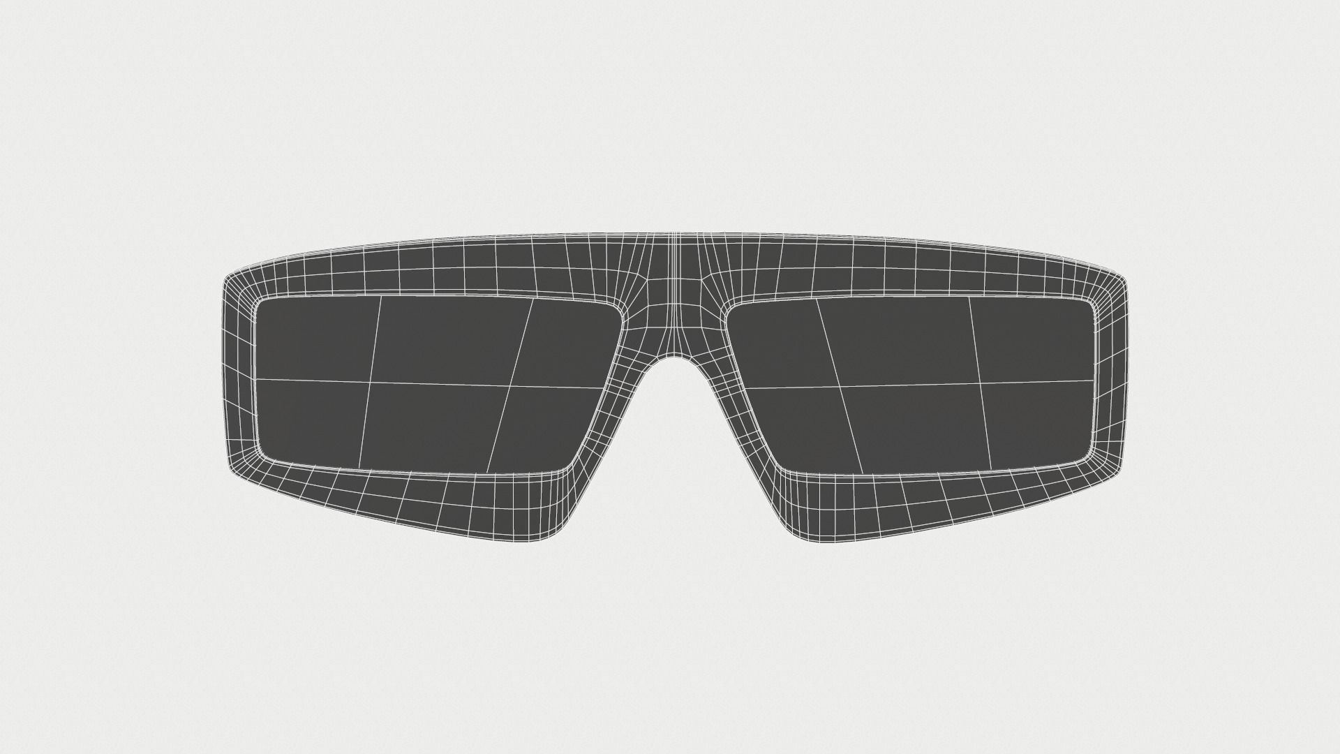 Gucci Rectangular Sunglasses Low-poly 3D model_16