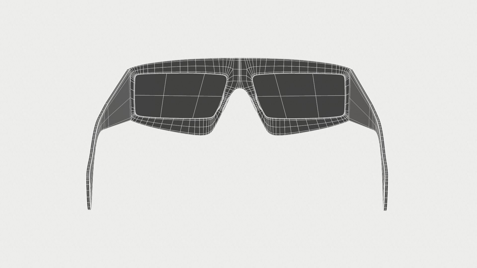Gucci Rectangular Sunglasses Low-poly 3D model_14