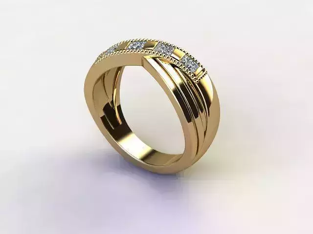 10071 wedding ring gold with diamonds