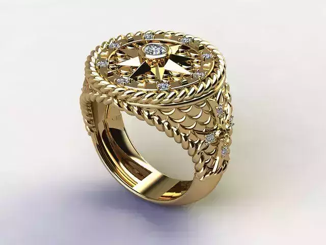 10074 gold ring with diamonds