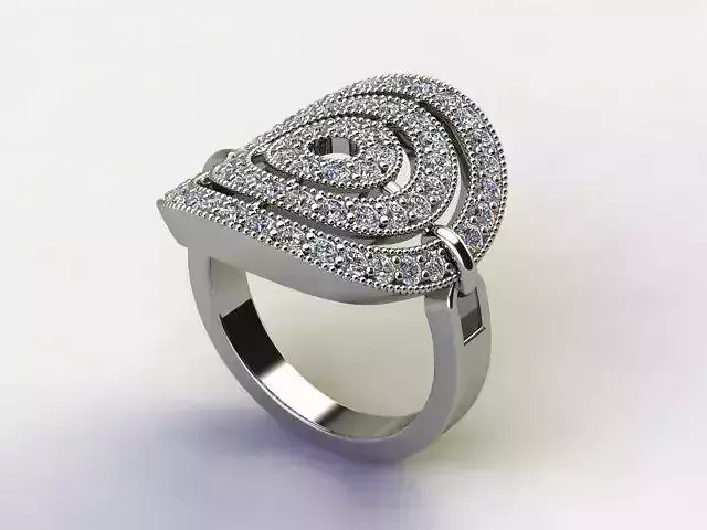 10075 heart shaped diamond ring