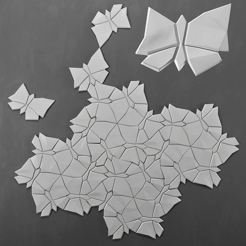 3d panel butterfly  3D model_2