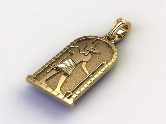 10079 egyptian pendant gold 3D print model
