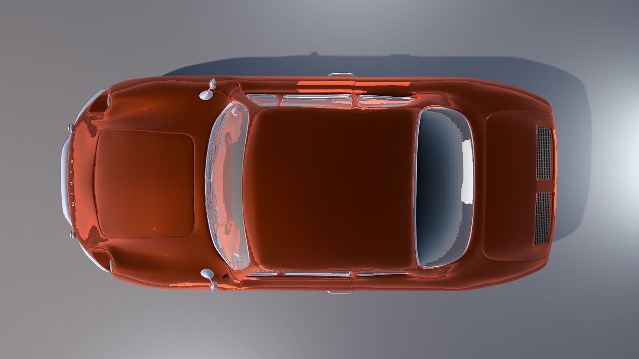 ALPINE GT4 1969 CAR Low-poly 3D model_9