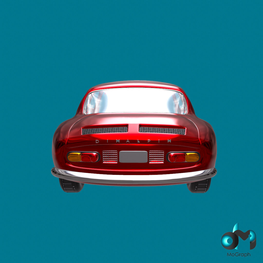 ALPINE GT4 1969 CAR Low-poly 3D model_6