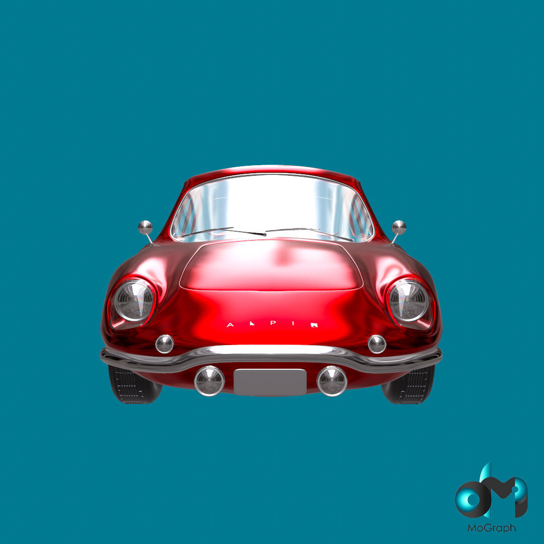 ALPINE GT4 1969 CAR Low-poly 3D model_2