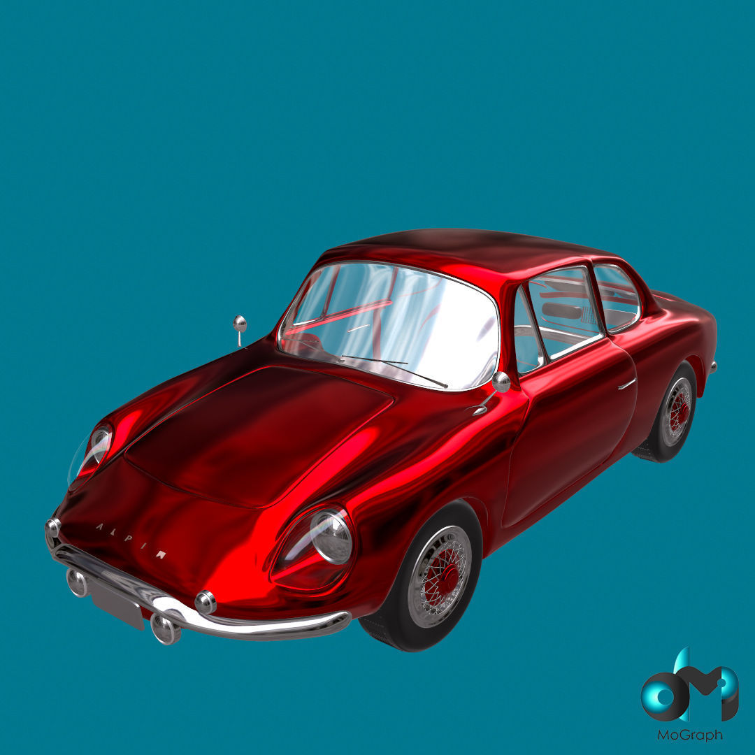 ALPINE GT4 1969 CAR Low-poly 3D model_12