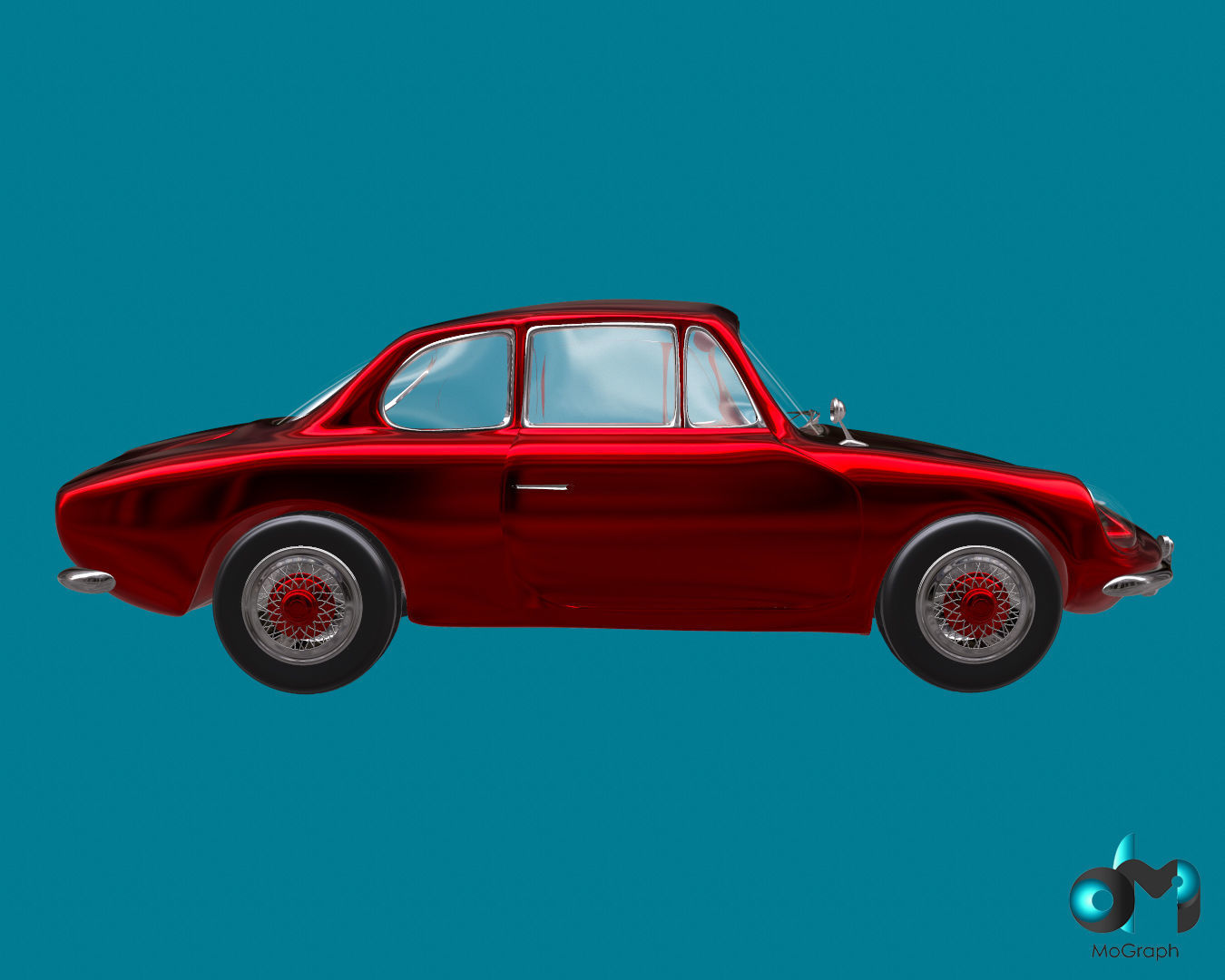 ALPINE GT4 1969 CAR Low-poly 3D model_4