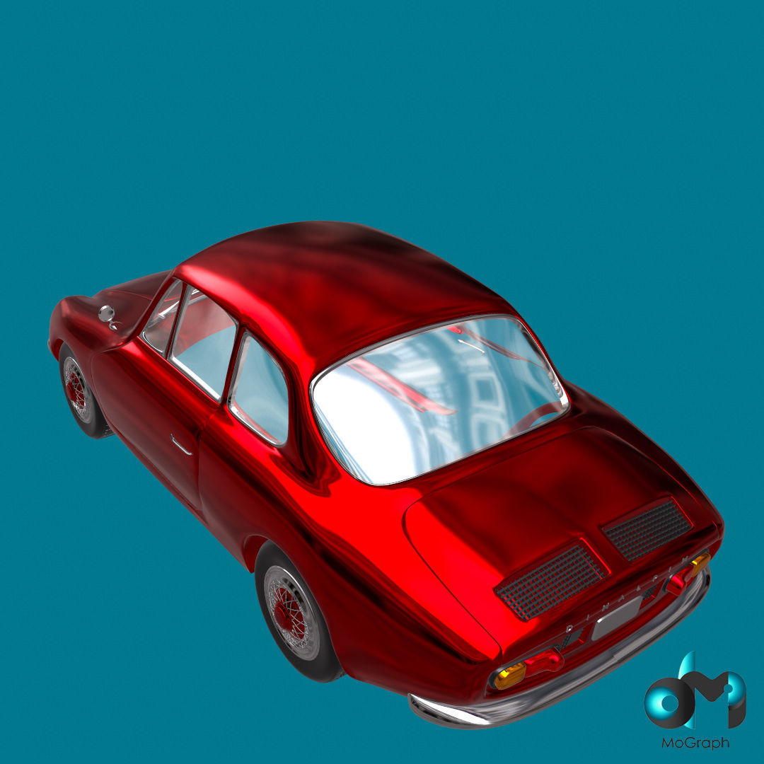 ALPINE GT4 1969 CAR Low-poly 3D model_10