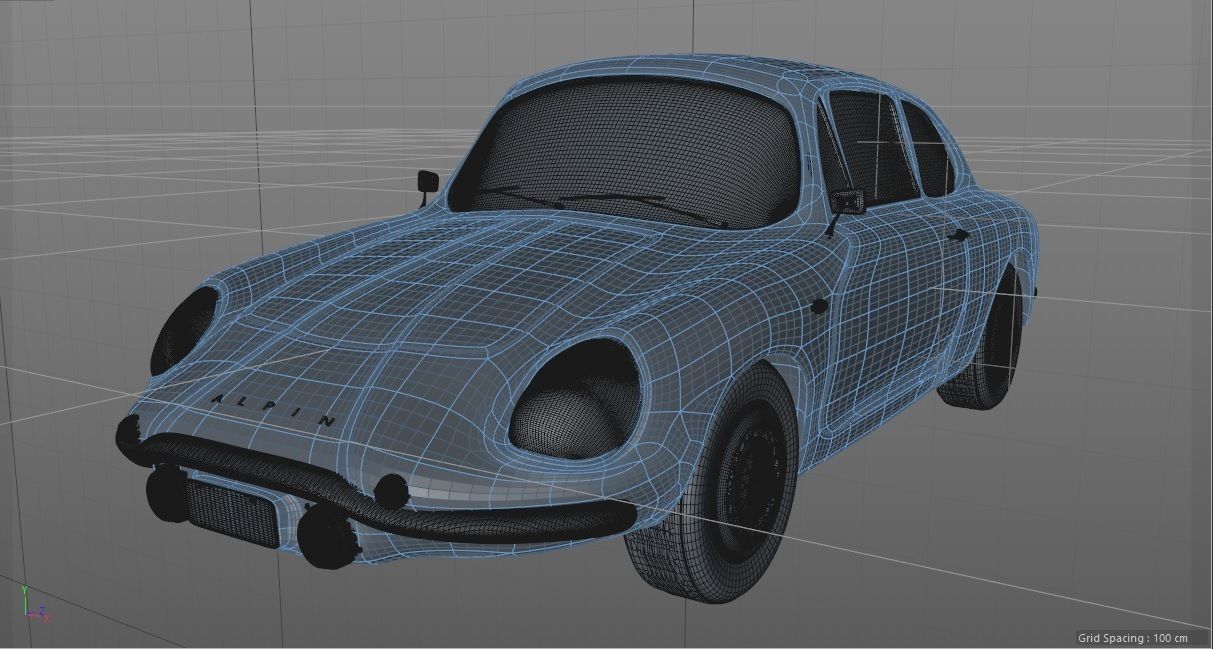 ALPINE GT4 1969 CAR Low-poly 3D model_13