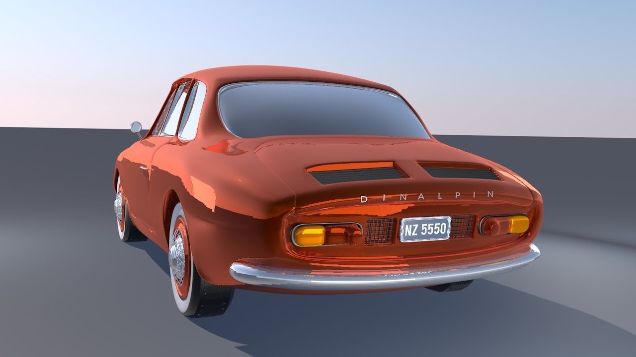 ALPINE GT4 1969 CAR Low-poly 3D model_1