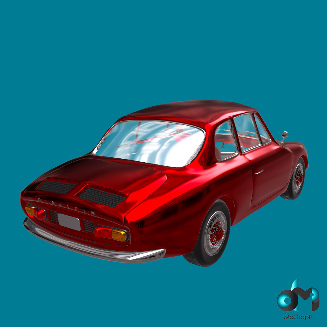 ALPINE GT4 1969 CAR Low-poly 3D model_8