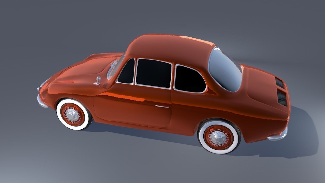 ALPINE GT4 1969 CAR Low-poly 3D model_7