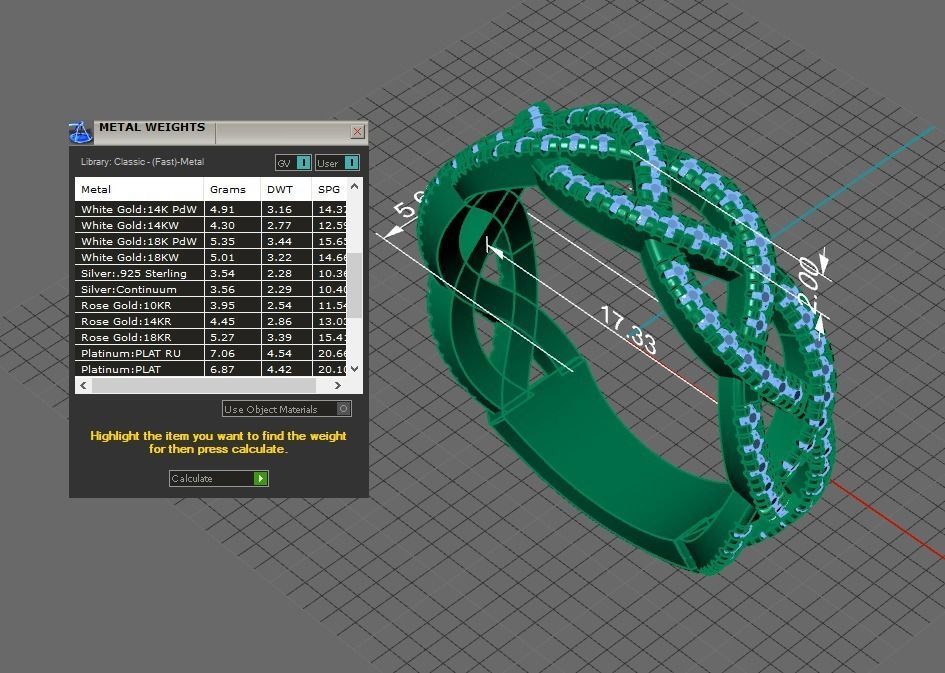 braided gold ring with diamonds 3D print model_17