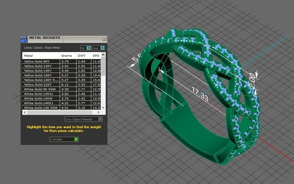 braided gold ring with diamonds 3D print model_15