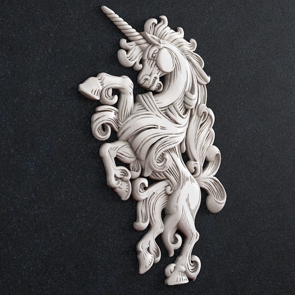 Horse coat of arms 3D print model_1