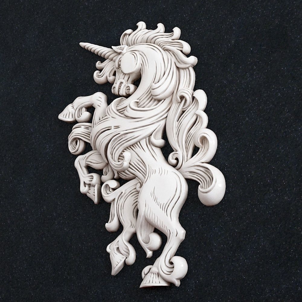 Horse coat of arms 3D print model_2