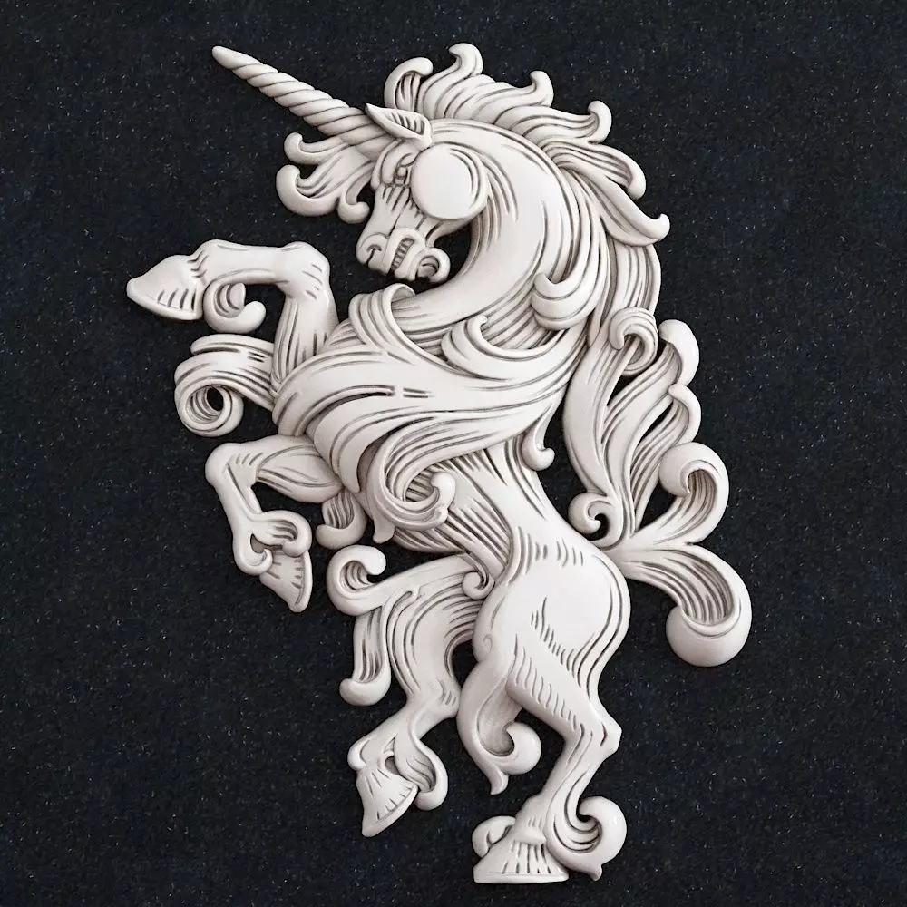 Horse coat of arms 3D print model_0