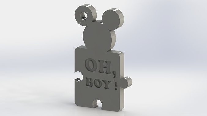 Mickey Mouse Low-poly 3D print model