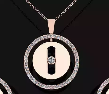 pendant with diamond in center