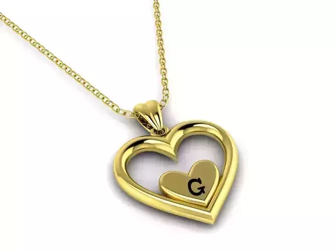 Alphabet ENAMEL 2 Pendant Letter G 3D print model Alphabet ENAMEL 2 Pendant Letter G 3D print model