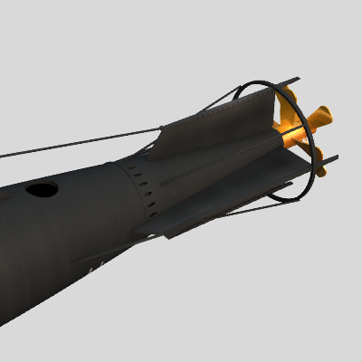 Type A Japanese Submarine 3D model_9