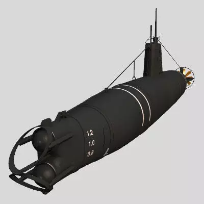 Type A Japanese Submarine 3D model_0