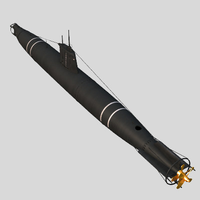 Type A Japanese Submarine 3D model_1