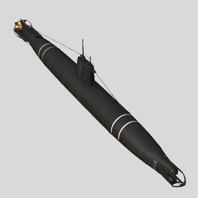 Type A Japanese Submarine 3D model_2