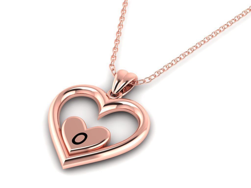 Alphabet ENAMEL 2 Pendant Letter O 3D print model_18