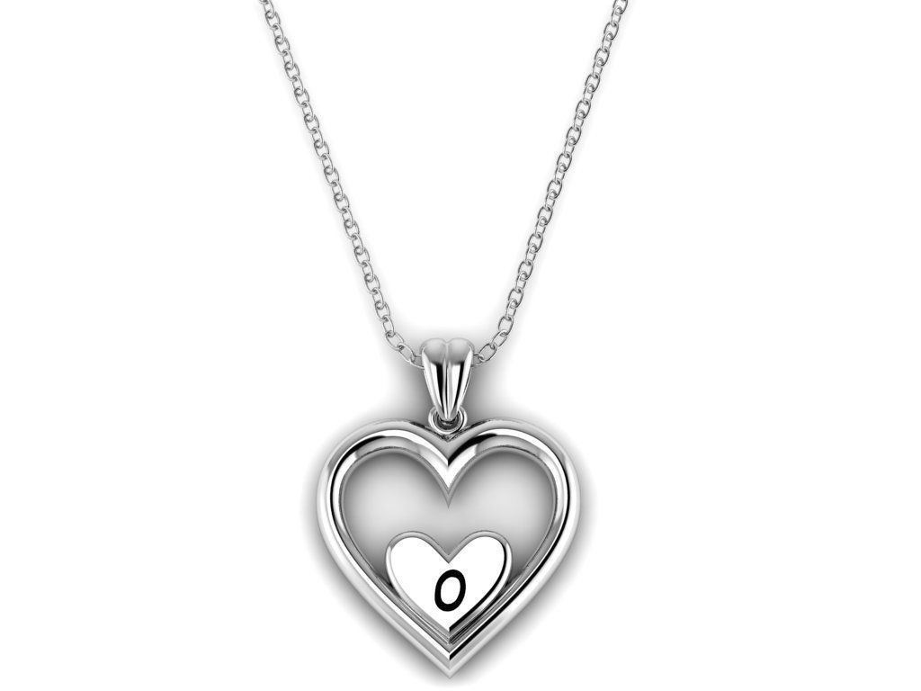 Alphabet ENAMEL 2 Pendant Letter O 3D print model_16